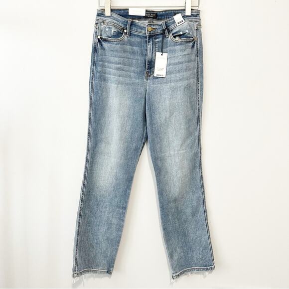 Judy Blue Dad Jeans mid rise blue denim stretch size 11/30 NWT new - Picture 1 of 12